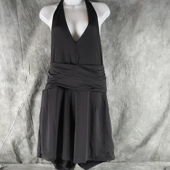 NWT Guess Black Solid Romper shorts skorts SW52D29K3UW  Junior's Size XL  ANB - Picture 1 of 2